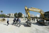 Visita del alcalde, Luis Barcala, a las obras de la Plaza de la Ciudad de la Justicia