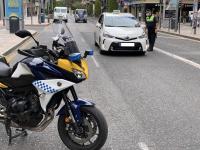 Uno de los controles aleatorios de la Policía Local de Alicante