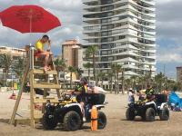 Policía Local patrullando en la Playa de San Juan