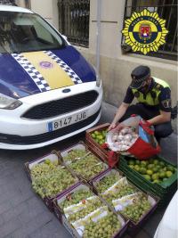 Fruta decomisada por la Policía Local
