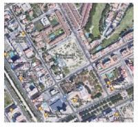 Vista aérea del espacio elegido por el Ayuntamiento para que la Generalitat construya el nuevo colegio