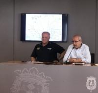 El concejal de Seguridad, José Ramón González, con el Comisario Principal Jefe de la Policía Local de Alicante, José María Conesa