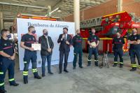 El alcalde Luis Barcala y el concejal José Ramón González, en la conmemoración del Patrón de los Bomberos, San Juan de Dios