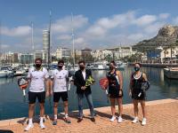 José Luis Berenguer con los jugadores del World Padel Tour