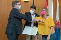 El alcalde de Alicante junto con la concejala de Empleo y Fomento firman un convenio con el director general de Aguas Municipalizadas de Alicante, ...