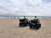 Dispositivo policial anticovid en playa