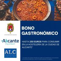 Imagen del cartel anunciador de los bonos gastronómicos de Alicante 2021
