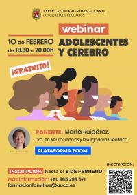 Conferencia on line "ADOLESCENTES Y CEREBRO". Marta Ruipérez.