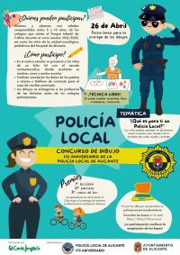 Cartel del concurso de dibujo de la Policía Local