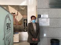 La concejala de Inmigración, María Conejero en las oficinas Pangea