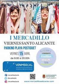 Mercadillo frente a la playa del Postiguet