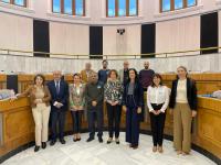  Los concejales Jose Ramón González y María Conejero con representantes de las asociaciones participantes en el programa