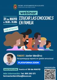 Conferencia On Line "Educar las emociones en familia", a cargo de Javier Medina
