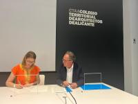 Firma del convenio entre Alicante Futura y el Colegio de Arquitectos