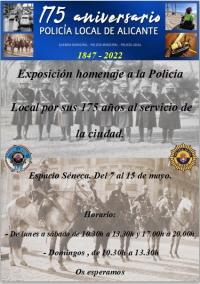 La Policía Local inaugura el sábado en Séneca la exposición de sus 175 años