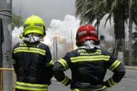 Bomberos en el dispositivo de seguridad de las Mascletàs