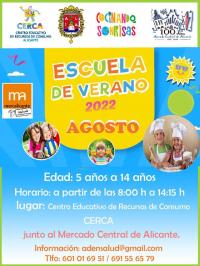 Cartel Escuela de Verano agosto 