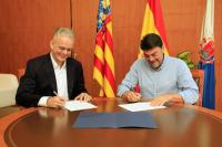 El vicepresidente de la Generalitat, Héctor Illueca y el alcalde de Alicante, Luis Barcala