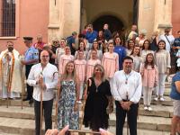 El alcalde y la vicealcaldesa junto a los ediles de Hacienda y Transportes en la procesión de San Roques