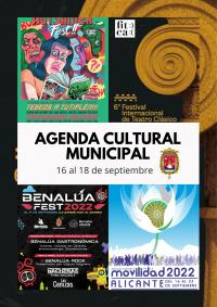 Agenda Cultural Municipal del 16 al 18 de septiembre