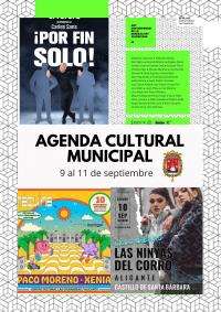 Agenda Cultural Municipal del 9 al 11 de septiembre