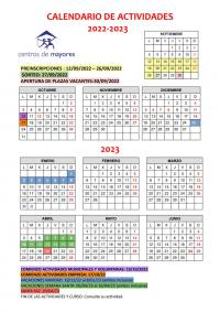 Calendario Actividades 2022-2023
