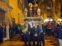 Barcala recibe a la Cofradía del Ecce-Homo en la Plaza de la Santísima Faz 