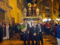 Barcala recibe a la Cofradía del Ecce-Homo en la Plaza de la Santísima Faz 