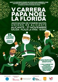 Cartel V Carrera Popular de Papá Noel La Florida