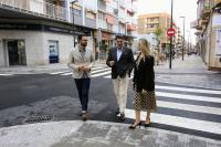 El alcalde Luis Barcala, el concejal de Urbanismo Adrián Santos y la concejala de Comercio Lidia López 