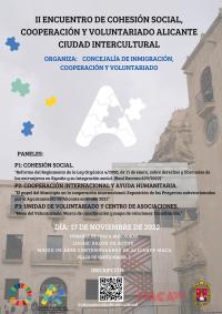 Cartel del II Encuentro de Cohesión Social, Cooperación y Voluntariado  