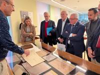 Antonio Manresa, concejal de Cultura durante su visita al Castillo de Santa Bárbara 