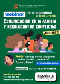 WEBINAR: "COMUNICACIÓN EN LA FAMILIA Y RESOLUCIÓN DE CONFLICTOS"