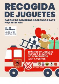 Cartel recogida de juguetes