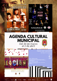 Agenda Cultural Municipal del 30 de marzo al 2 de abril 