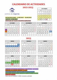 Calendario de Actividades 2022-2023