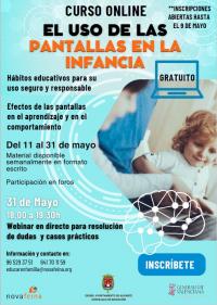 Cartel del curso 'El uso de las pantallas en la infancia'