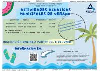 CURSOS DE ACTIVIDAD ACUÁTIVA  VERANO 2023