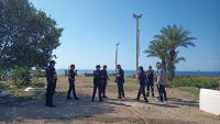 Una de las jornadas de formación entre Bomberos del SPEIS y la Policía Local en la Isla de Tabarca 