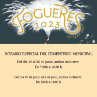 HORARIO FOGUERES DE SANT JOAN
