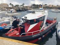 Bombero de Alicante en la isla de Tabarca 