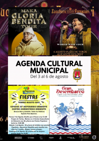 Agenda Cultural Municipal del 3 al 6 de agosto 