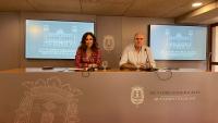 Los portavoces municipales Manuel Villar y Ana Poquet tras la Junta de Gobierno 