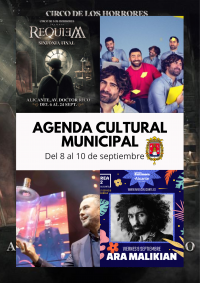 Agenda Cultural Municipal del 8 al 10 de septiembre