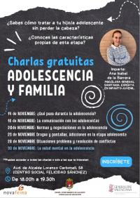 CICLO DE CHARLAS FAMILIA Y ADOLESCENCIA. CS3. NOVIEMBRE
