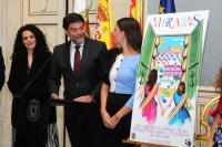 El alcalde de Alicante y la concejala de Fiestas durante la Recepción a las candidatas a Reina FAFBA