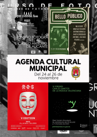 Agenda Cultural Municipal  del 24 al 26 de noviembre