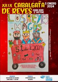 Cartel ganador de la Cabalgata de Reyes Juan XXIII y Colonia Rquena 2024