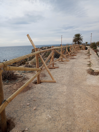 Nuevo vallado instalado en las calas de Tabarca