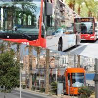 Imagen de autobús urbano y tranvía
